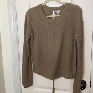 Fashion Nova Crew Neck Pullover Sweater With Lace Up Back Size Medium